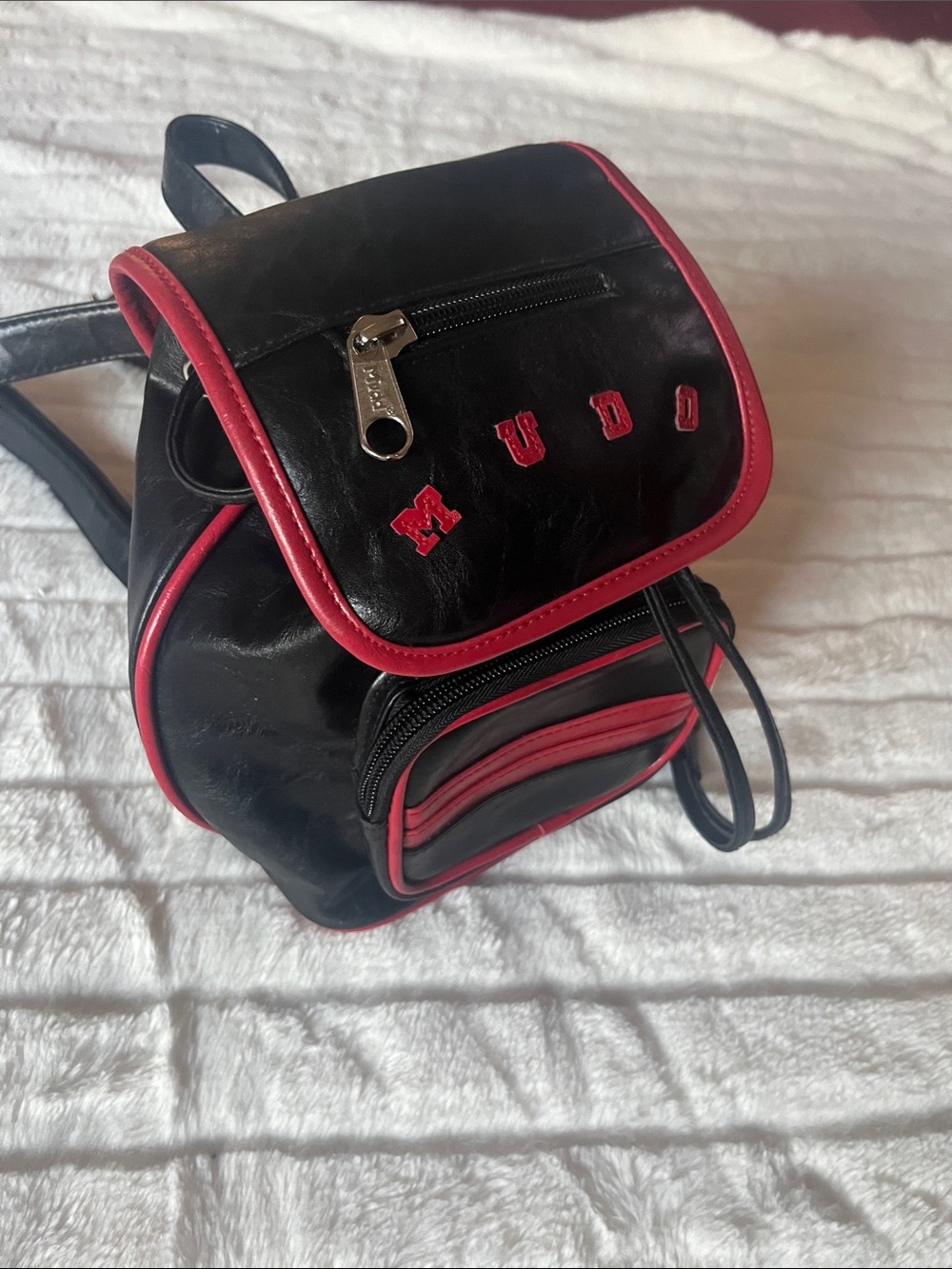 MUDD Vintage 90’s Black and Red Mini Backpack Y2K